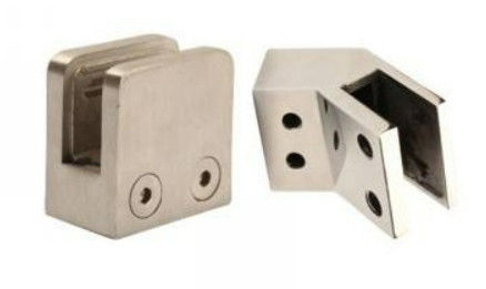AISI 304 Precision Casting Parts Machining Components Metal Glass Clips Ra 6.3